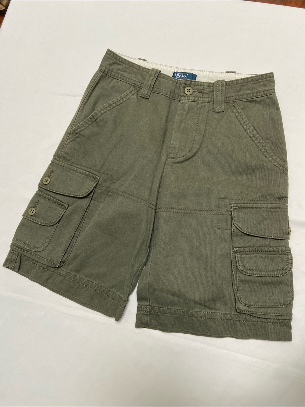 Polo by Ralph Lauren Olive Green Cargo Shorts - Kids